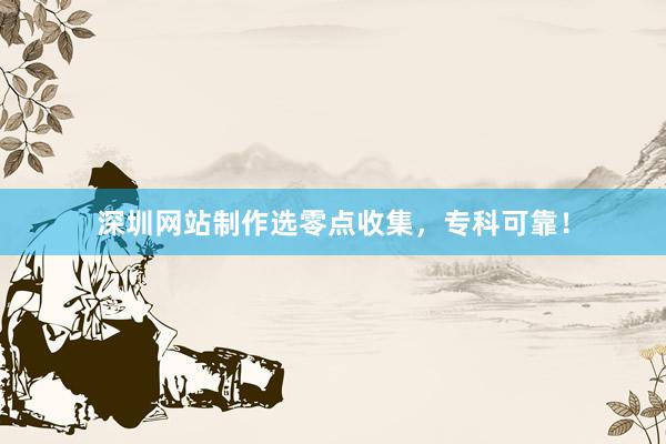 深圳网站制作选零点收集，专科可靠！