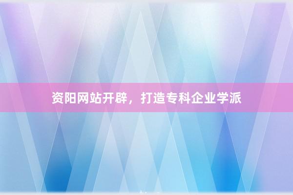 资阳网站开辟，打造专科企业学派