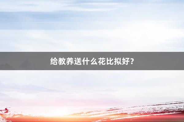 给教养送什么花比拟好？